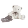 Baby'Nat - Pap'ours Peluche Avec Doudou Ours Blanc 25 Cm