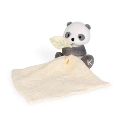 Kaloo - WWF - Doudou Mouchoir Coton Bio Panda 25 Cm -Peluches Soldes Magasin 4