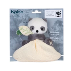Kaloo - WWF - Doudou Mouchoir Coton Bio Panda 25 Cm -Peluches Soldes Magasin 7 1