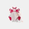 Obaïbi Doudou Plat Papillon Rouge Blanc