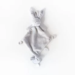 Dimpel - Ella Le Lapin - Doudou Attache-sucette Gris 25 Cm -Peluches Soldes Magasin 823017
