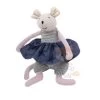 Moulin Roty Collection Aimé Et Céleste Doudou Hochet Souris Violet Gris étoile