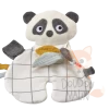 Kikadu Doudou Bio Attache Sucette Panda Blanc Gris Jaune