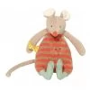 Moulin Roty Biscotte Et Pompon Doudou Hochet Souris Grise