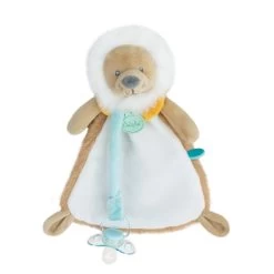 Baby'Nat - Maxou Le Lion - Doudou Attache-sucette 20 Cm -Peluches Soldes Magasin bn0520