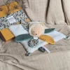 Doudou Et Compagnie - Boh'Aime - Doudou Plat Pétale Lion Jaune Vert Blanc 27 Cm