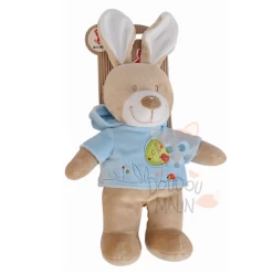 Nicotoy Copains Des Bois Peluche Lapin Bleu Oiseau 25 Cm