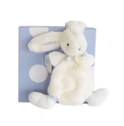 Doudou Et Compagnie - Lapin Bonbon Doudou Plat Bleu Blanc