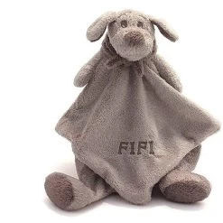 Dimpel Fifi Le Chien Doudou Plat Beige Marron