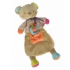 Nicotoy Gary L'ours Doudou Beige Orange Violet Poche Oiseau