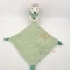 Mots D'enfants Doudou Hérisson Peluche Avec Mouchoir Vert Crème 30 Cm