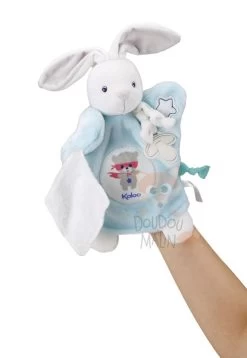 Kaloo Imagine Doudou Marionnette Lapin Blanc Bleu 25 Cm -Peluches Soldes Magasin imagine20marionnette20lapin20blanc20bleu202520cm 2