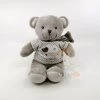 Mots D'enfants Boîte à Musique Ours Gris Blanc Nuage 25 Cm