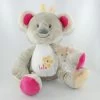 Bebisol Doudou Koala Rose Gris Jaune Fleur Lola