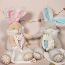 Doudou Et Compagnie - Lapin De Sucre Rose Peluche 30 Cm -Peluches Soldes Magasin lapin20sucre20rose20peluche203020cm 1