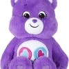 Les Bisounours - Peluche Ours Tougentille Violet Coeur 30 Cm