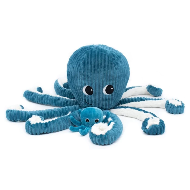 Les Déglingos - Les Ptipotos - Pieuvre Géante Et Son Bébé Bleue - Peluche 45 Cm 2 Les Déglingos - Les Ptipotos - Pieuvre Géante Et Son Bébé Bleue - Peluche 45 Cm – Image 2