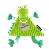 Les Déglingos Aligatos L'alligator Baby Doudou Plat Vert