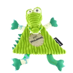 Les Déglingos Aligatos L'alligator Baby Doudou Plat Vert