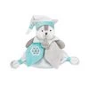 Baby'Nat - Les Lumilunes - Doudou Plat Chien Husky Bleu Gris Flocon 22 Cm