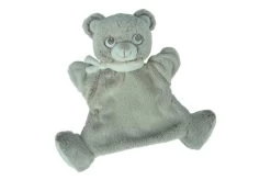 Nicotoy Louis Doudou Marionnette Ours Gris Blanc écharpe