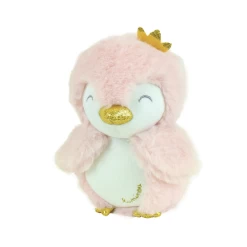 Jemini - Luminou - Mini Peluche Luminescente Pingouin Rose 14 Cm