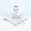 Disney Marie Le Chat Doudou Mouchoir Rose Blanc Goodnight