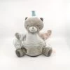 Mots D'enfants Doudou Marionnette Chat Gris Blanc 25 Cm