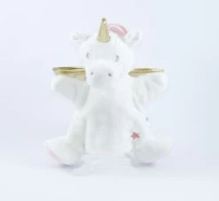 Simba Toys Doudou Marionnette Licorne Blanc Rose Or
