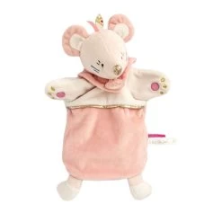 Baby'Nat - Marionnette Tipioux - Souris Rose