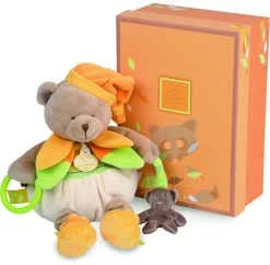 Doudou Et Compagnie Mélis L'ours Pantin D'activité Jaune Vert