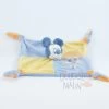 Disney Mickey La Souris Doudou Plat Bleu Jaune Orange