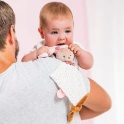 Nattou - Pauline & Sasha - Mini Doudou Lapin Rose 20 Cm -Peluches Soldes Magasin minidoudoupaulinelelapinphoto1