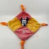 Disney - Minnie La Souris - Doudou Plat Rose Jaune 25 Cm