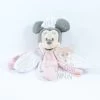 Disney Minnie La Souris Doudou Pétale Rose Blanc Mouton