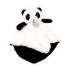 Baby'Nat - Mon P'tit Panda Doudou Plat Noir 25 Cm