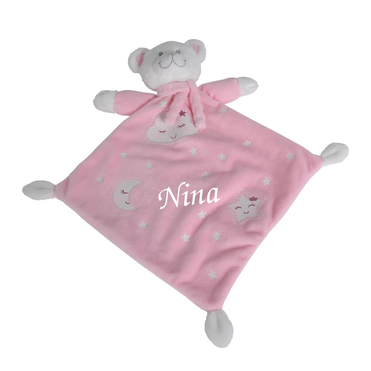 Nicotoy - New Boone Glow Doudou Plat Ours Rose 40 Cm 1 Nicotoy - New Boone Glow Doudou Plat Ours Rose 40 Cm