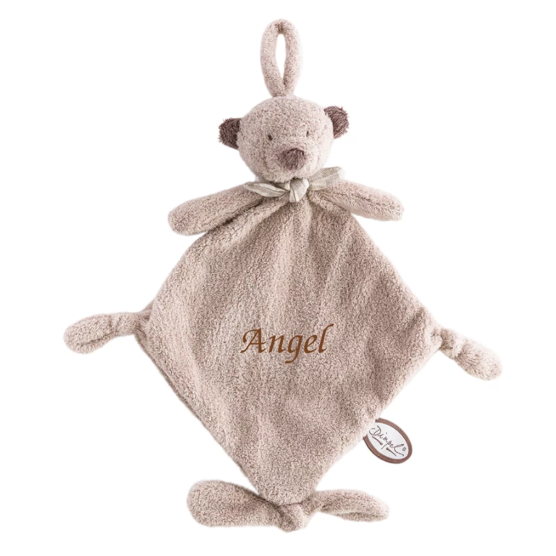 Dimpel - Noann L'ours - Doudou Avec Attache-sucette Marron Clair 25 Cm 1 Dimpel - Noann L'ours - Doudou Avec Attache-sucette Marron Clair 25 Cm