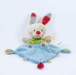 Ouatoo Doudou Lapin Bleu Vert Rouge