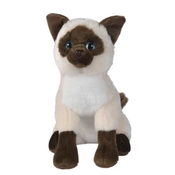 Nicotoy - Peluche Chat Réaliste Siamois 30 Cm
