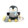 Mots D'enfants Peluche D'éveil Pingouin Gris Blanc Bleu 20 Cm