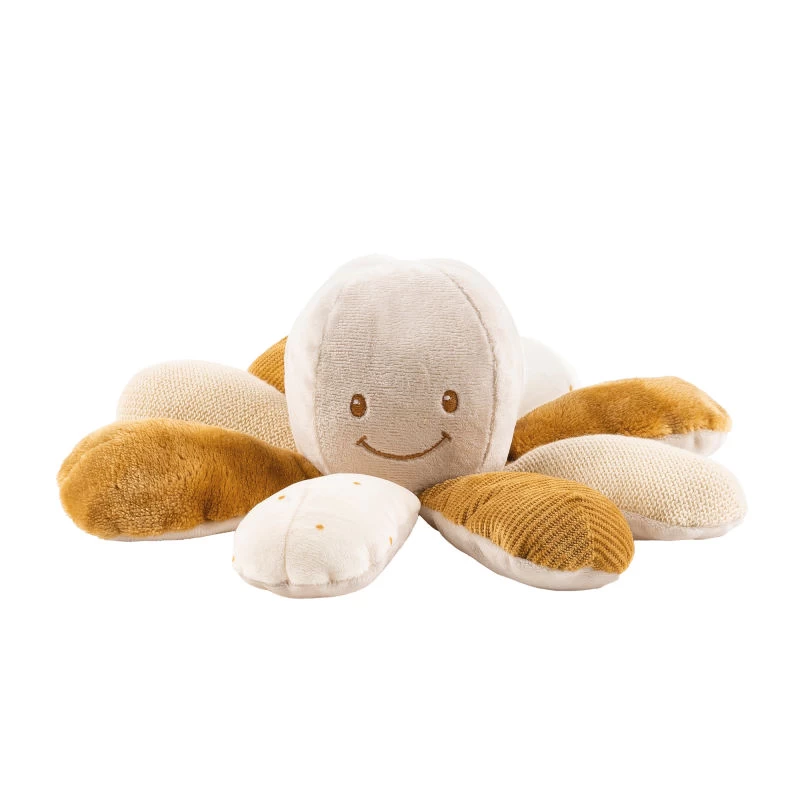 Nattou Peluche Hochet Poulpe Pieuvre Beige Moutarde 25 Cm 1 Nattou Peluche Hochet Poulpe Pieuvre Beige Moutarde 25 Cm