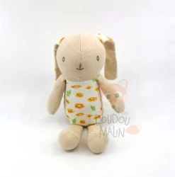 Klorane Doudou Peluche Lapin Beige Fleur Oeko Tex 20 Cm