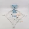 Mots D'enfants Doudou Plat Mon Papa Ours Bleu Blanc 30 Cm