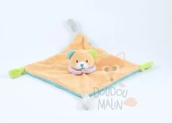 U Tout Petits Doudou Plat Ours Orange Violet Bleu Vert