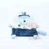Mots D'enfants Doudou Plat Renard Bleu Blanc Argent