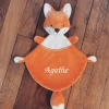 Nicotoy César Le Renard Doudou Orange Blanc 30 Cm