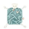 Kaloo - Plume - Doudou Plat Ours Bleu Vert Papillon 26 Cm