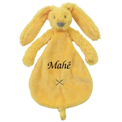 Happy Horse - Richie Le Lapin - Doudou Plat Jaune 25 Cm