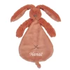 Happy Horse - Richie Le Lapin - Doudou Plat Orange Vif 25 Cm
